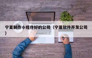 双峰宁夏制作小程序好的公司（宁夏软件开发公司）